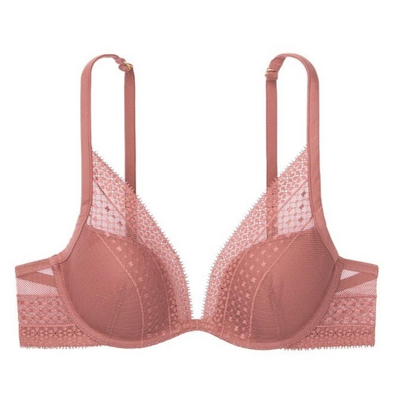 INCREDIBLE BY VICTORIA’S SECRETLightly-Lined Lace Plunge Bra NWOT